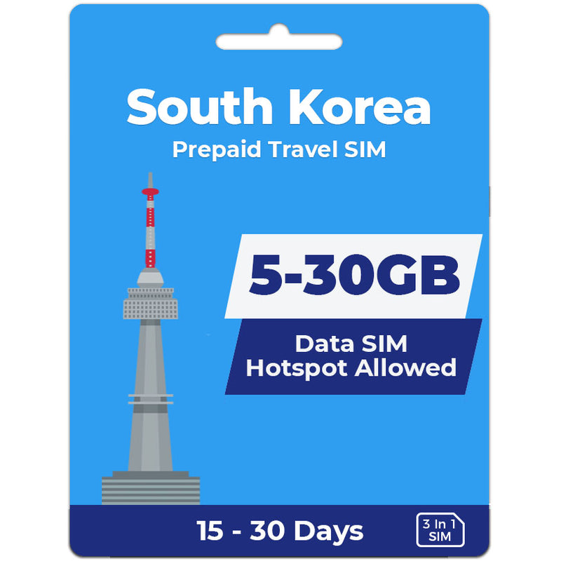 South Korea Data SIM | 5GB-30GB