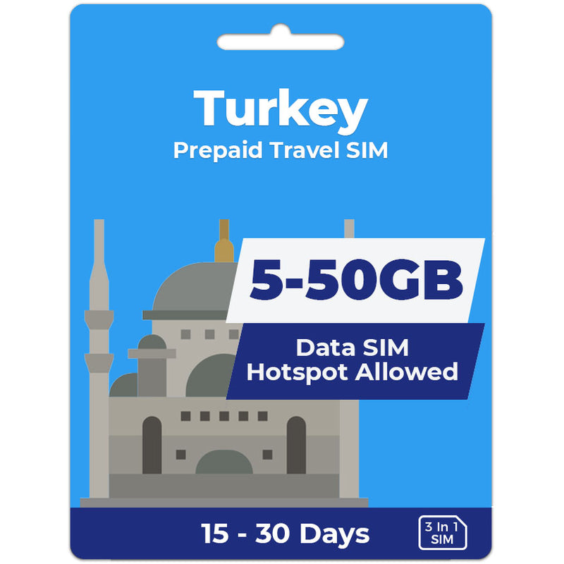 Turkey Data SIM | 5GB-50GB