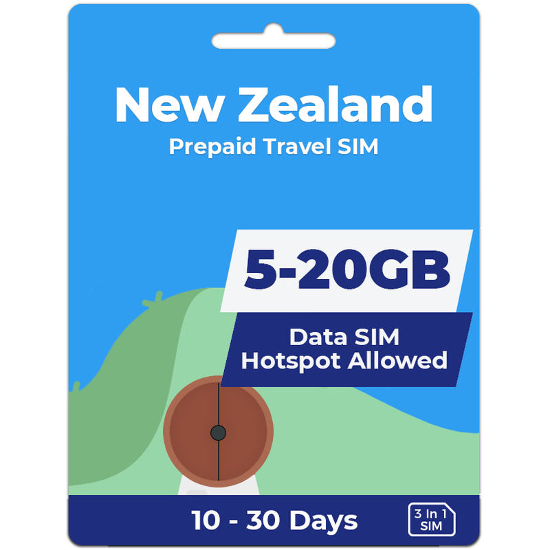 New Zealand Data SIM | 5GB-20GB