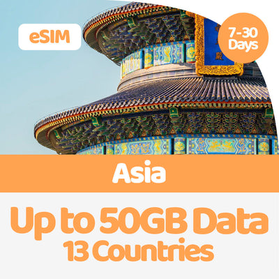 Asia eSIM | 5GB-50GB