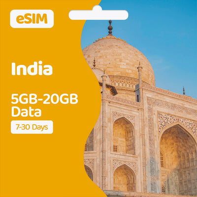 India eSIM | 5GB-50GB
