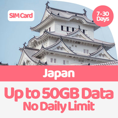Japan Travel SIM Card | 5GB-50GB
