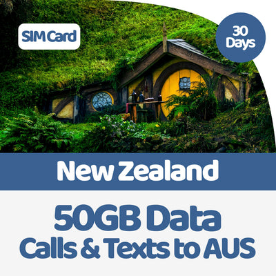 New Zealand Travel SIM Card | 30 Day | 50GB