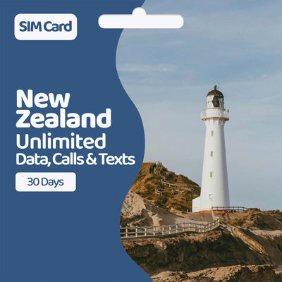 New Zealand Travel SIM Card | 30 Day | Unlimited Data