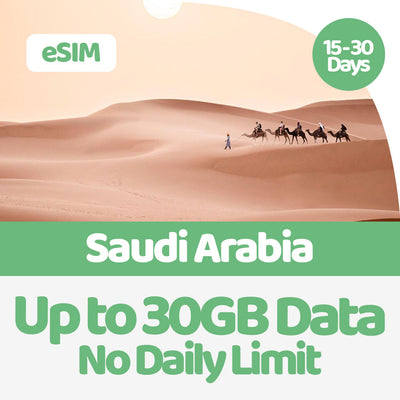Saudi Arabia eSIM  | 5GB-30GB