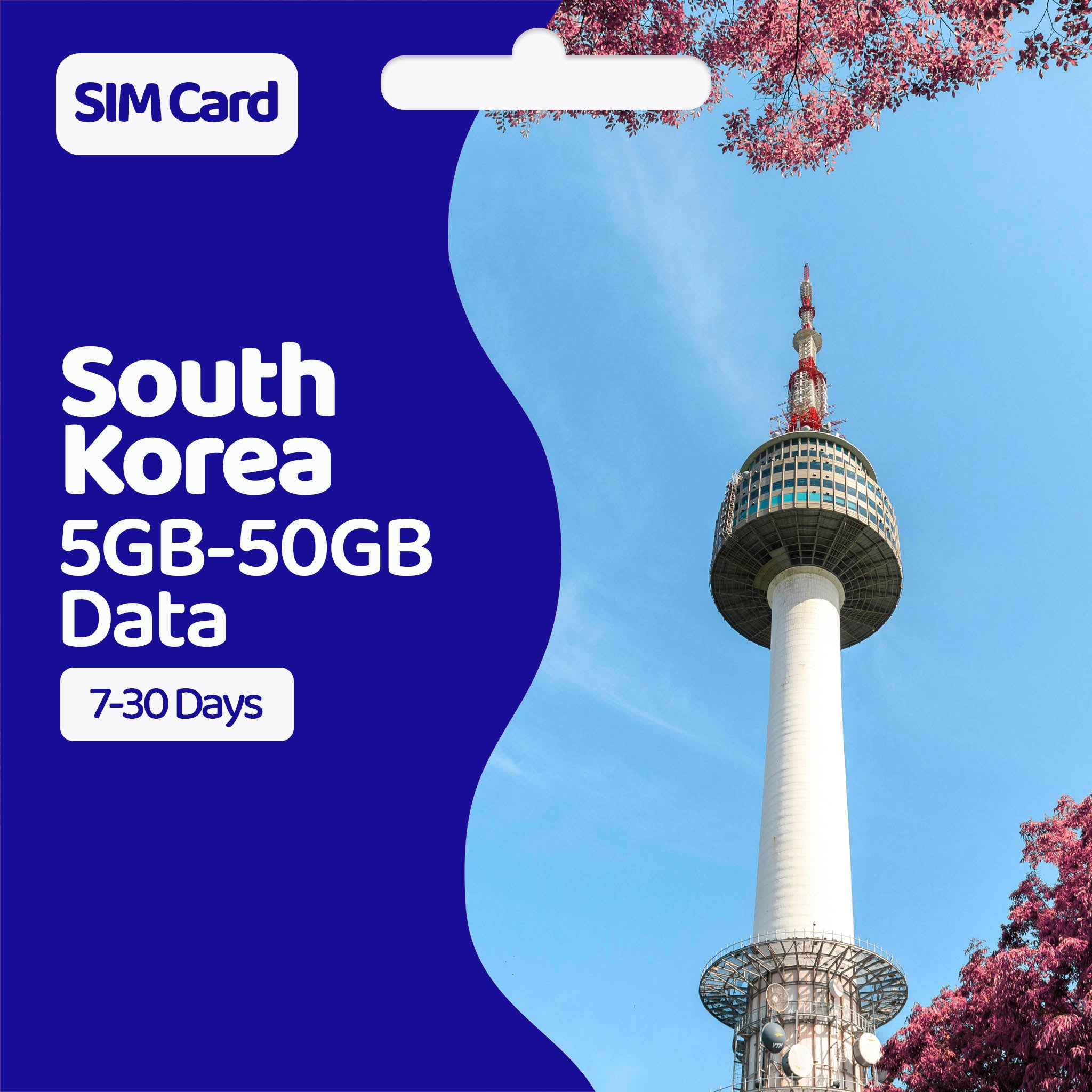 South Korea Data SIM | 5GB-30GB Data – Prepaid SIMs