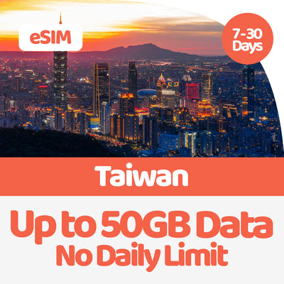 Taiwan eSIM | 5GB-50GB