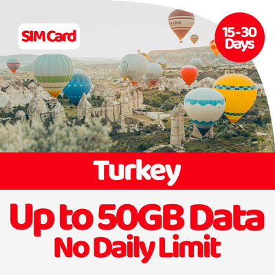 Turkey Data SIM | 5GB-50GB