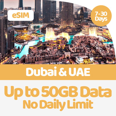 UAE & Dubai eSIM | 5GB-50GB