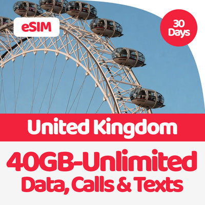 UK eSIM | 40GB-Unlimited