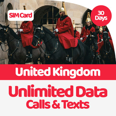 UK Travel SIM Card | 30 Day | Unlimited Data