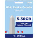 USA, Alaska, Canada eSIM | 5GB-30GB