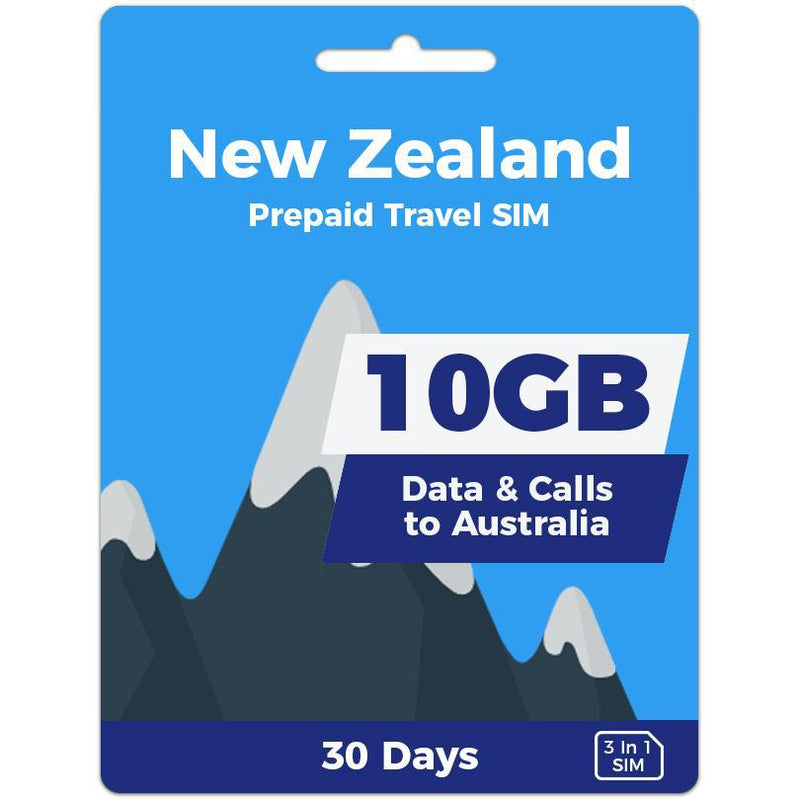 New Zealand Prepaid SIM Card | 30 Day | 10GB-Prepaid SIMs