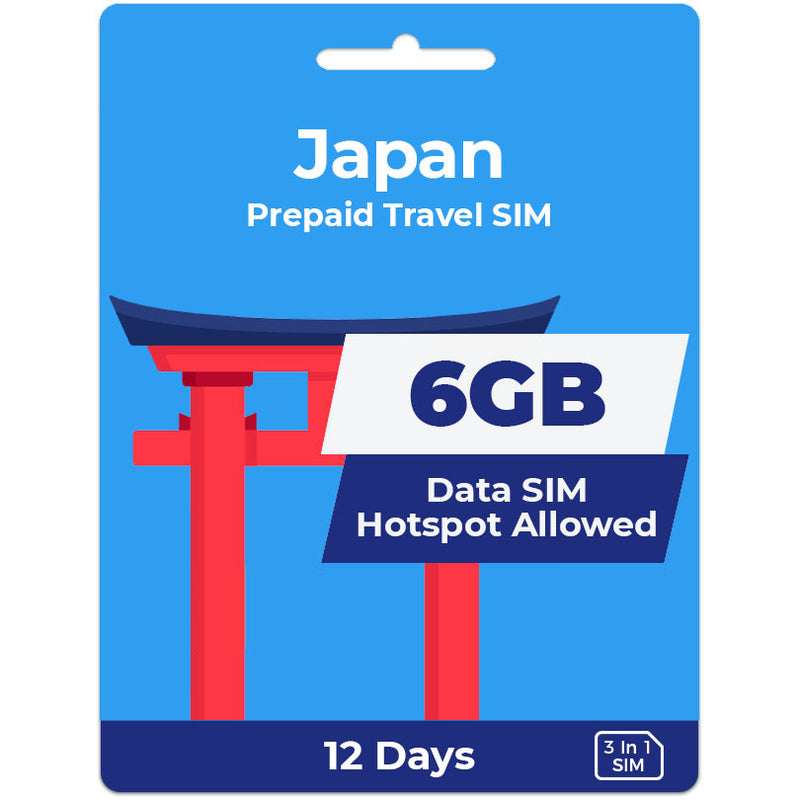Japan Travel SIM Card | 12 Day | 6GB
