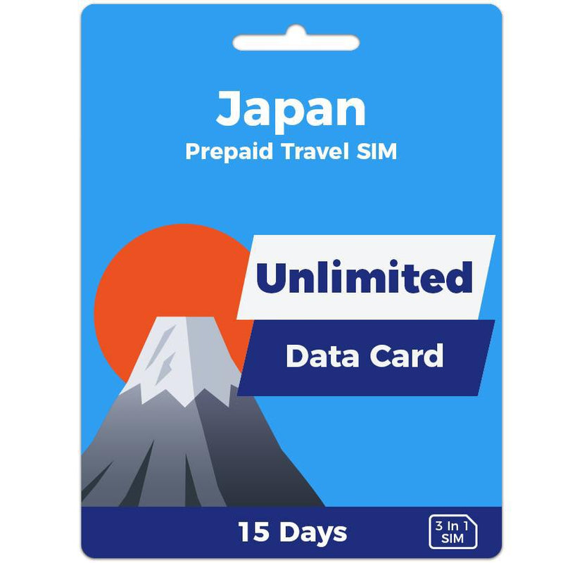 Japan Prepaid SIM Card | 15 Day | Unlimited Data-Prepaid SIMs