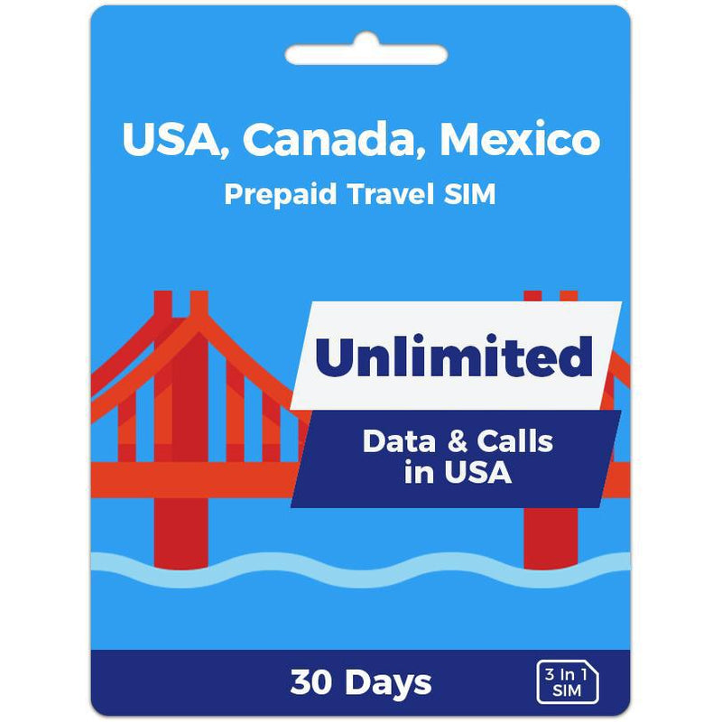North America Prepaid SIM Card | 30 Day | Unlimited Data-Prepaid SIMs